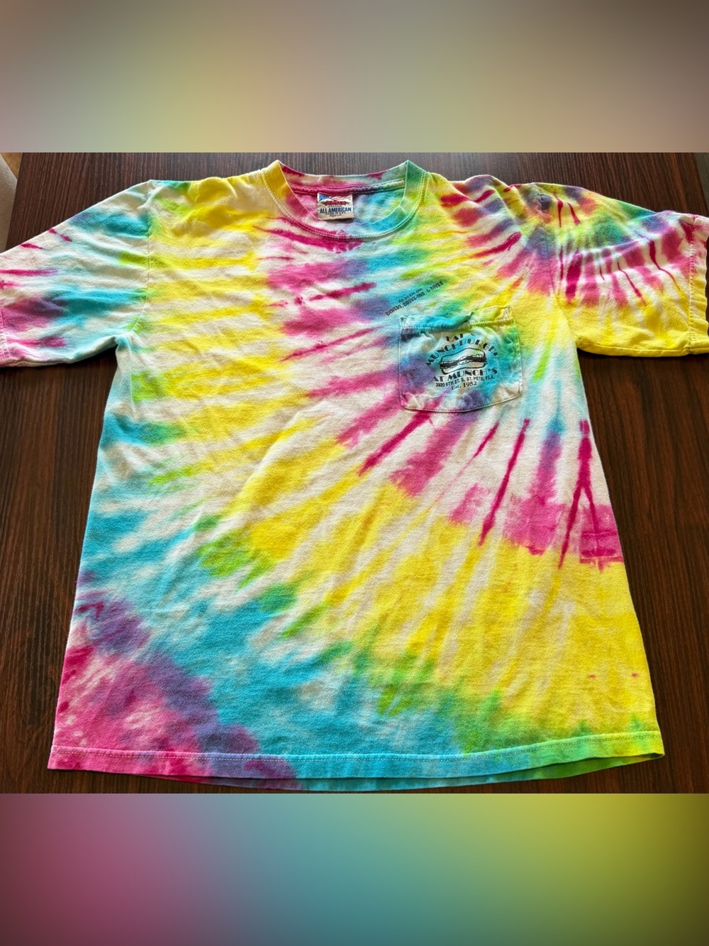Jensen Munchs Restaurant St Pete Tie Dye T Shirt Diners Drive-Ins Dives USA M